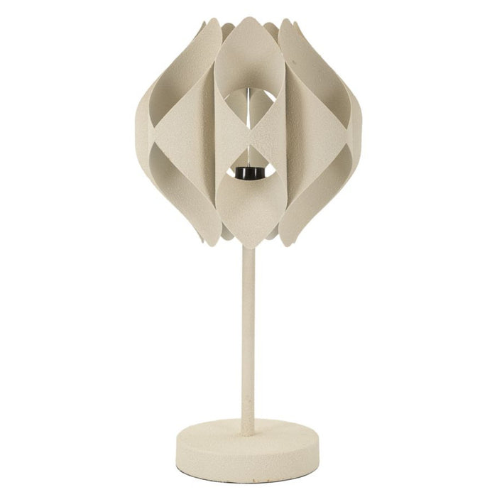 Lampada da Tavolo MF763, Beige, Metallo, 28x28x57 cm, Seven Design