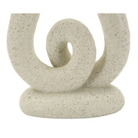 Portacandela MF746, Beige, Poliresina, 12x7x20 cm, Seven Design