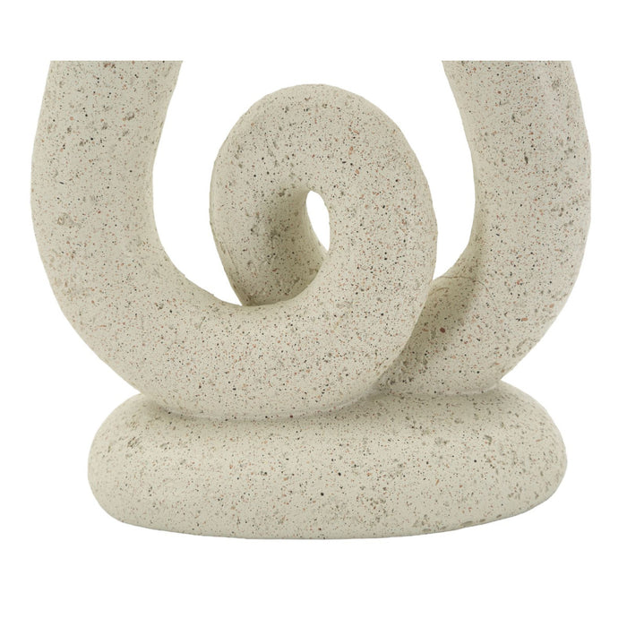 Portacandela MF746, Beige, Poliresina, 12x7x20 cm, Seven Design