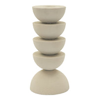 Portacandela MF740, Beige, Metallo, 10x10x21 cm, Seven Design