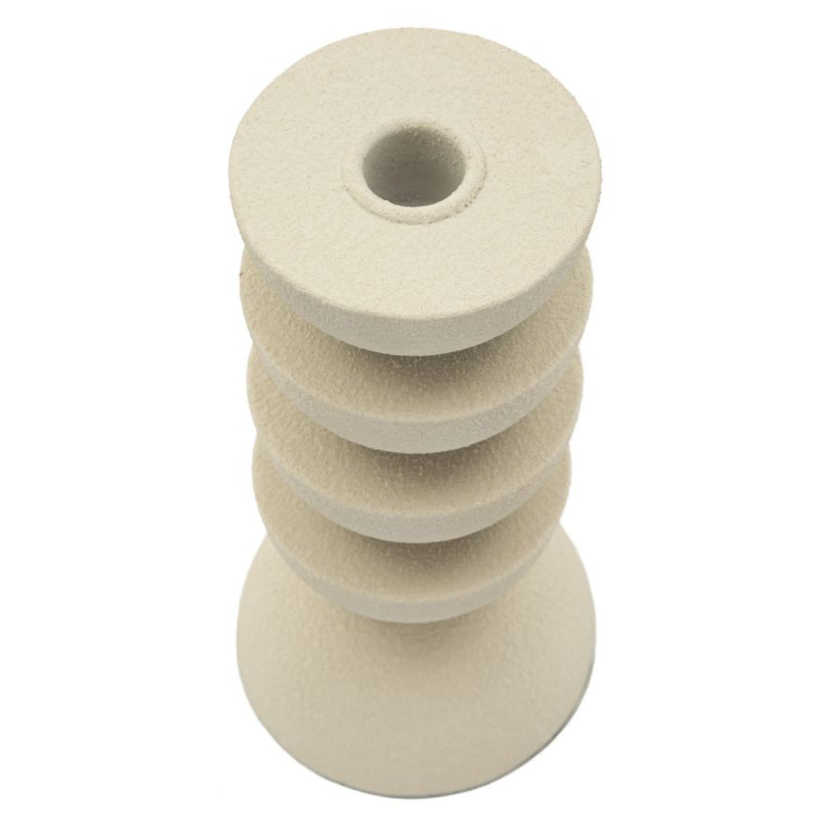 Portacandela MF740, Beige, Metallo, 10x10x21 cm, Seven Design