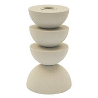 Portacandela MF742, Beige, Metallo, 9x9x15 cm, Seven Design