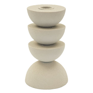 Portacandela MF742, Beige, Metallo, 9x9x15 cm, Seven Design