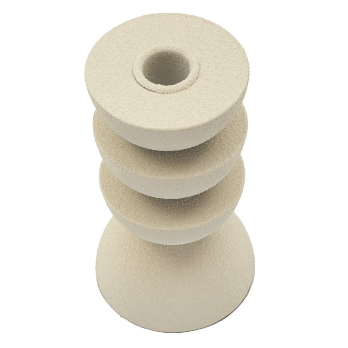 Portacandela MF742, Beige, Metallo, 9x9x15 cm, Seven Design