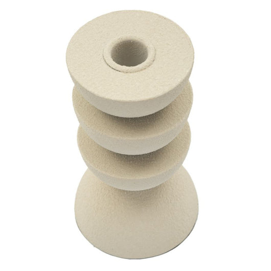 Portacandela MF742, Beige, Metallo, 9x9x15 cm, Seven Design