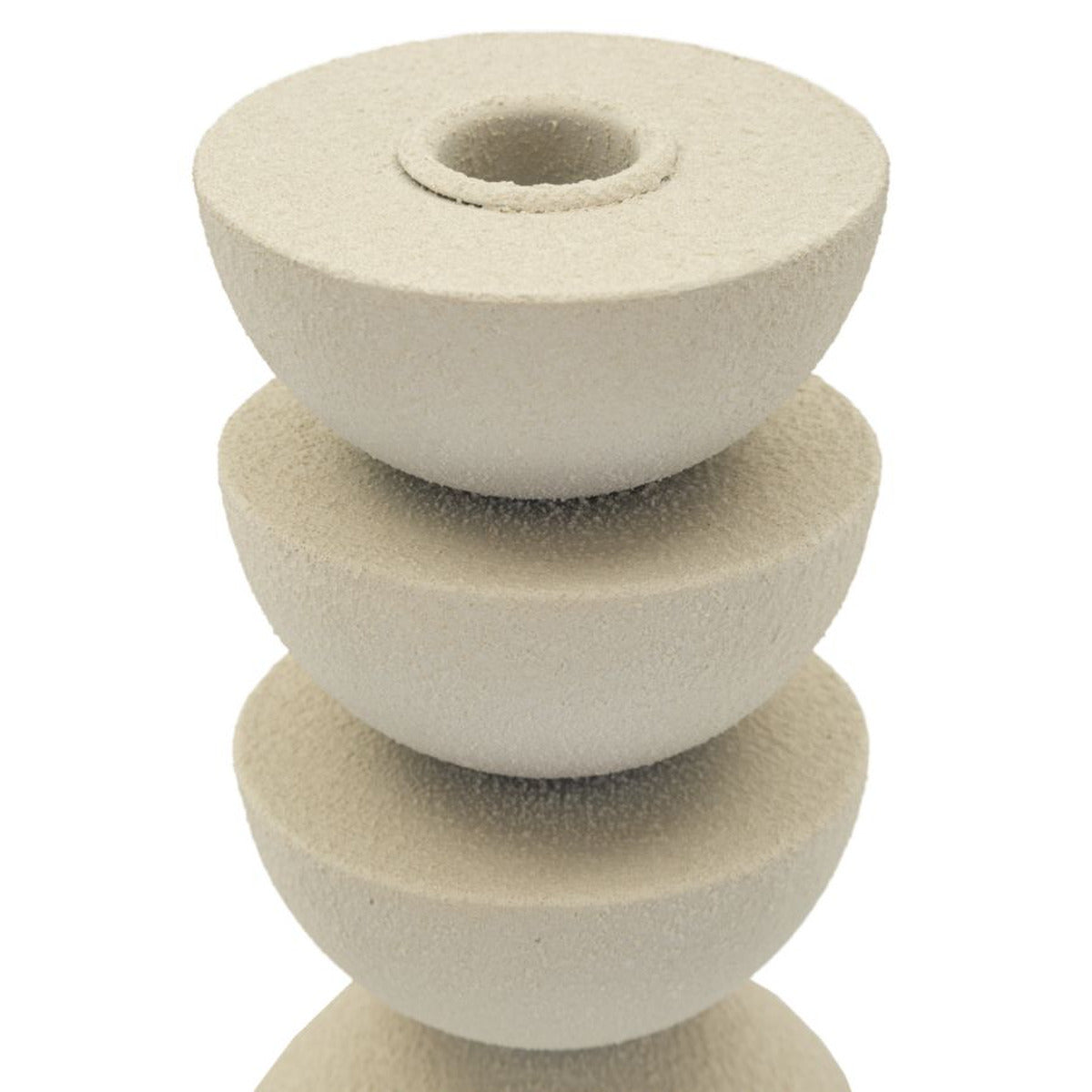 Portacandela MF742, Beige, Metallo, 9x9x15 cm, Seven Design