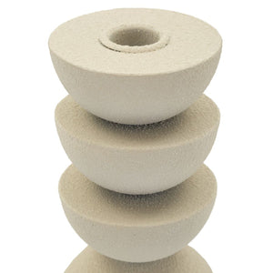 Portacandela MF742, Beige, Metallo, 9x9x15 cm, Seven Design