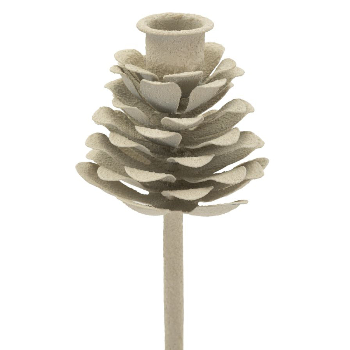 Portacandela MF741, Beige, Metallo, 11,5x11,5x33,5 cm, Seven Design