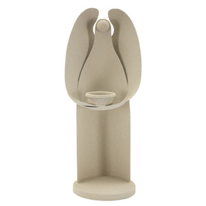 Portacandela MF747, Beige, Metallo, 12,5x10x30 cm, Seven Design