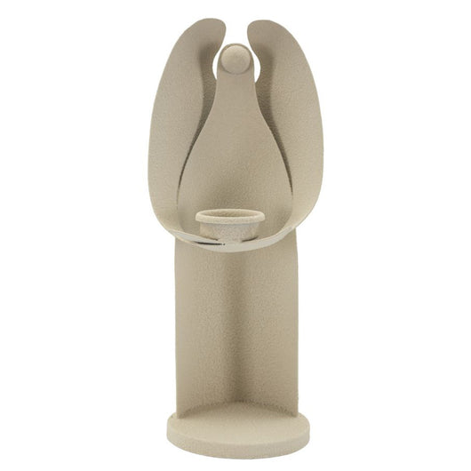 Portacandela MF747, Beige, Metallo, 12,5x10x30 cm, Seven Design