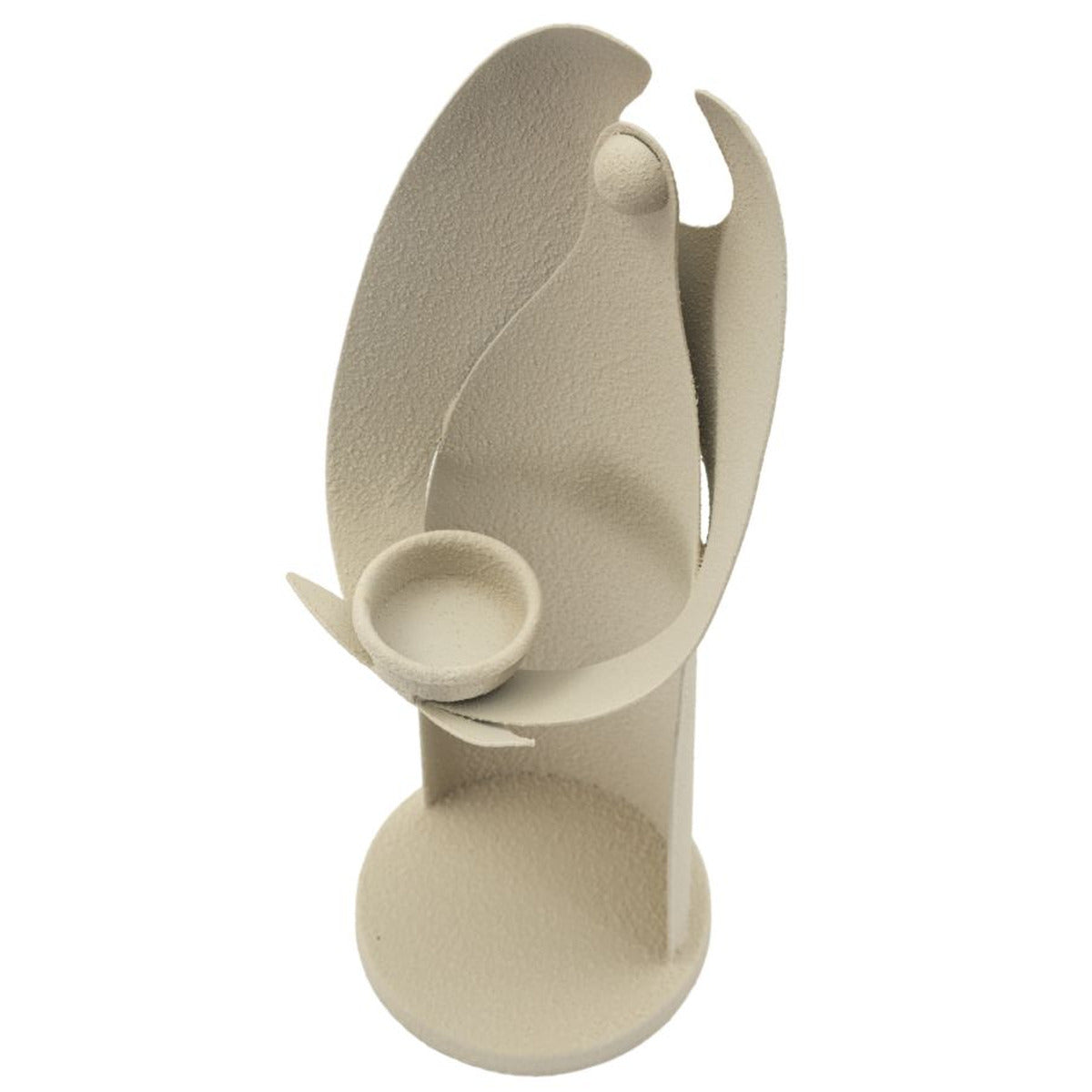 Portacandela MF747, Beige, Metallo, 12,5x10x30 cm, Seven Design