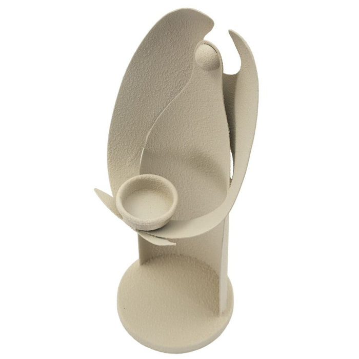 Portacandela MF747, Beige, Metallo, 12,5x10x30 cm, Seven Design