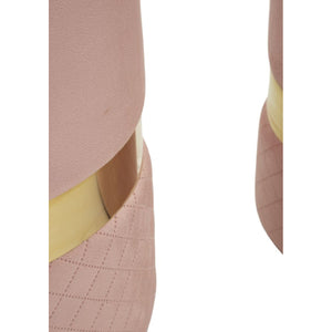 Set di 2 Pouf MF869, Rosa, Poliestere, 37x37x42 cm, Seven Design