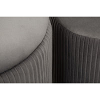 Panca con Portaoggetti MF875, Grigio, Poliestere, 80x37x42 cm, Seven Design