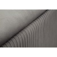 Panca con Portaoggetti MF875, Grigio, Poliestere, 80x37x42 cm, Seven Design