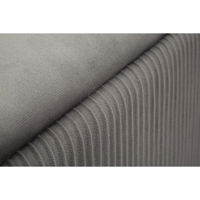 Panca con Portaoggetti MF875, Grigio, Poliestere, 80x37x42 cm, Seven Design