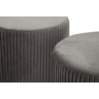 Panca con Portaoggetti MF875, Grigio, Poliestere, 80x37x42 cm, Seven Design