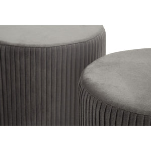 Panca con Portaoggetti MF875, Grigio, Poliestere, 80x37x42 cm, Seven Design