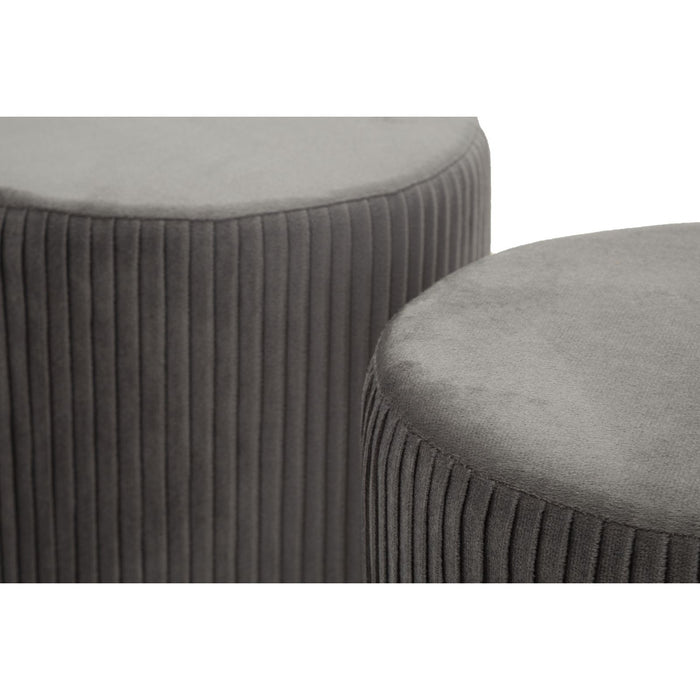 Panca con Portaoggetti MF875, Grigio, Poliestere, 80x37x42 cm, Seven Design