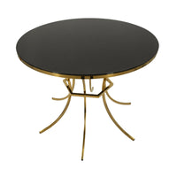 Tavolo MF877, Oro, Vetro, 100x100x80 cm, Seven Design