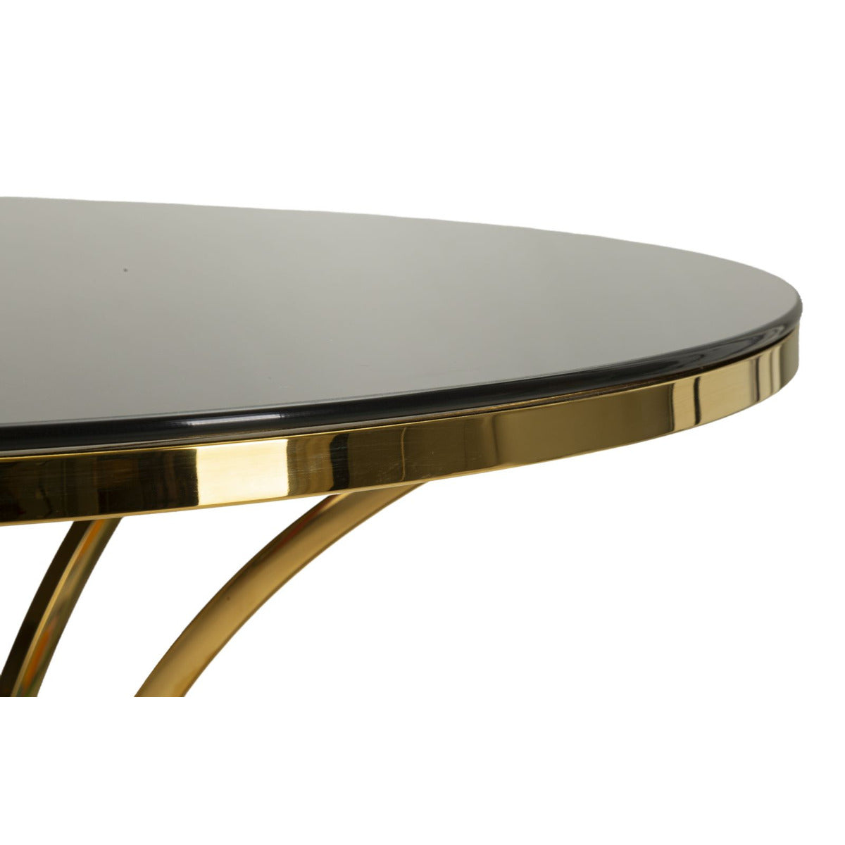 Tavolo MF877, Oro, Vetro, 100x100x80 cm, Seven Design