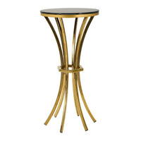 Tavolo MF880, Oro, Vetro, 40x40x81 cm, Seven Design