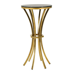 Tavolo MF880, Oro, Vetro, 40x40x81 cm, Seven Design