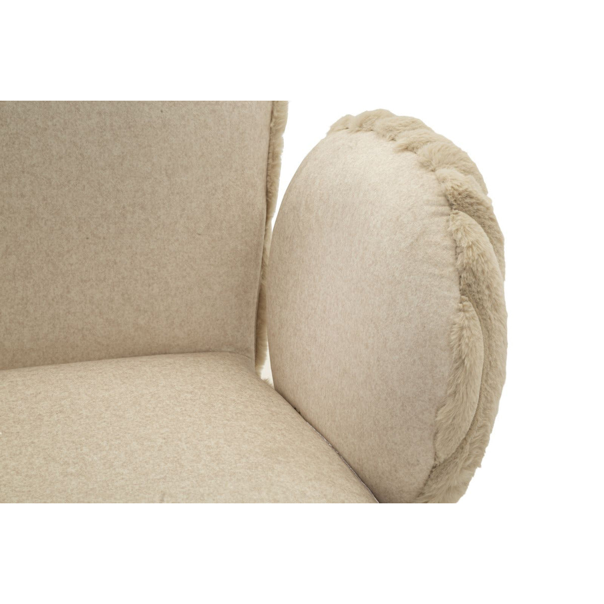 Set di 2 Sedie MF887, Beige, Poliestere, 64x68x83 cm, Seven Design