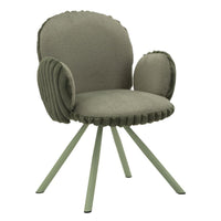 Set di 3 Pouf MF888, Verde, Poliestere, 64x68x83 cm, Seven Design
