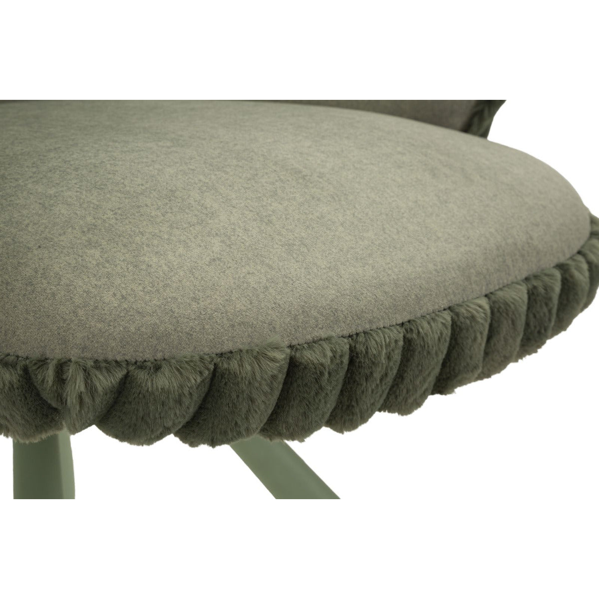 Set di 3 Pouf MF888, Verde, Poliestere, 64x68x83 cm, Seven Design
