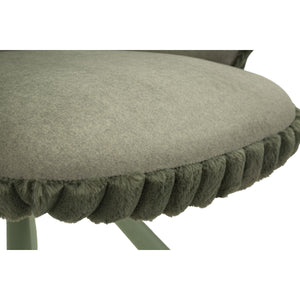 Set di 3 Pouf MF888, Verde, Poliestere, 64x68x83 cm, Seven Design