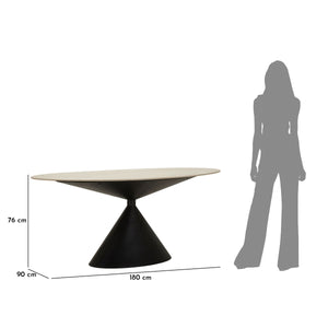 Tavolo MF893, Nero, MDF, 180x90x76 cm, Seven Design