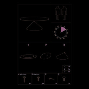 Tavolo MF893, Nero, MDF, 180x90x76 cm, Seven Design