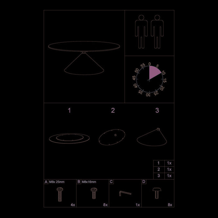 Tavolo MF893, Nero, MDF, 180x90x76 cm, Seven Design