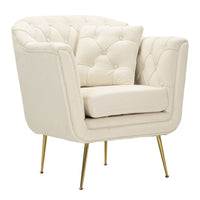 Poltrona MF895, Beige, Poliestere, 88x83x91 cm, Seven Design