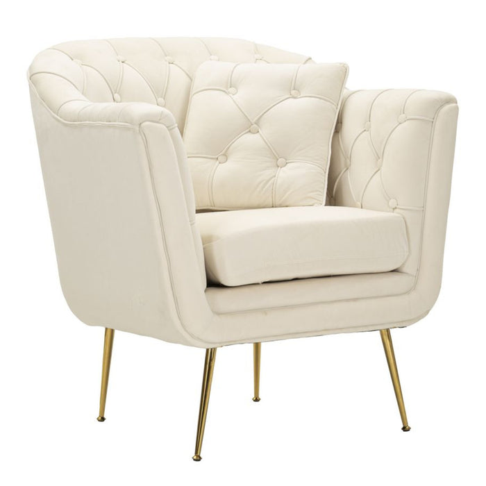 Poltrona MF895, Beige, Poliestere, 88x83x91 cm, Seven Design