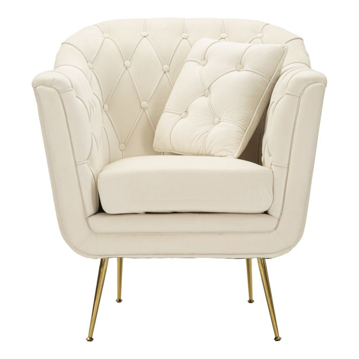 Poltrona MF895, Beige, Poliestere, 88x83x91 cm, Seven Design