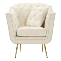 Poltrona MF895, Beige, Poliestere, 88x83x91 cm, Seven Design