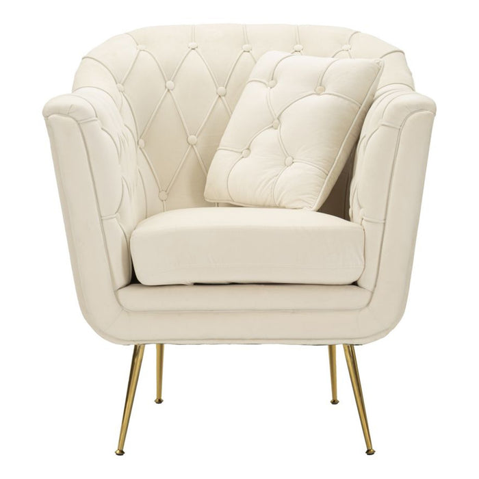 Poltrona MF895, Beige, Poliestere, 88x83x91 cm, Seven Design