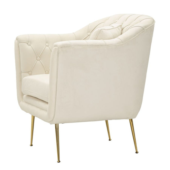 Poltrona MF895, Beige, Poliestere, 88x83x91 cm, Seven Design