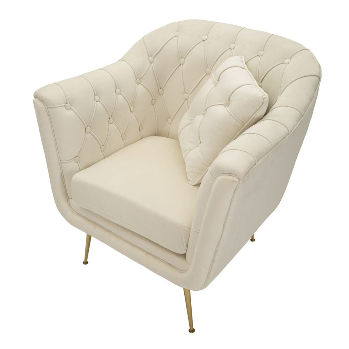 Poltrona MF895, Beige, Poliestere, 88x83x91 cm, Seven Design