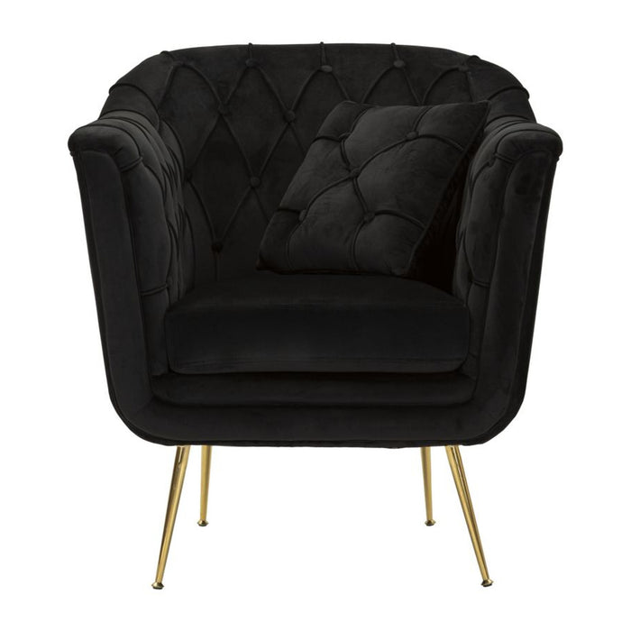 Poltrona MF897, Nero, Poliestere, 88x83x91 cm, Seven Design