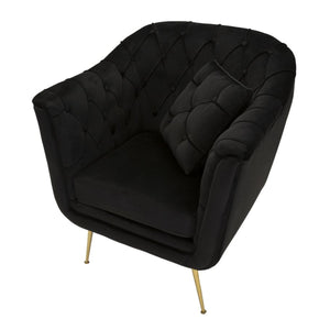 Poltrona MF897, Nero, Poliestere, 88x83x91 cm, Seven Design