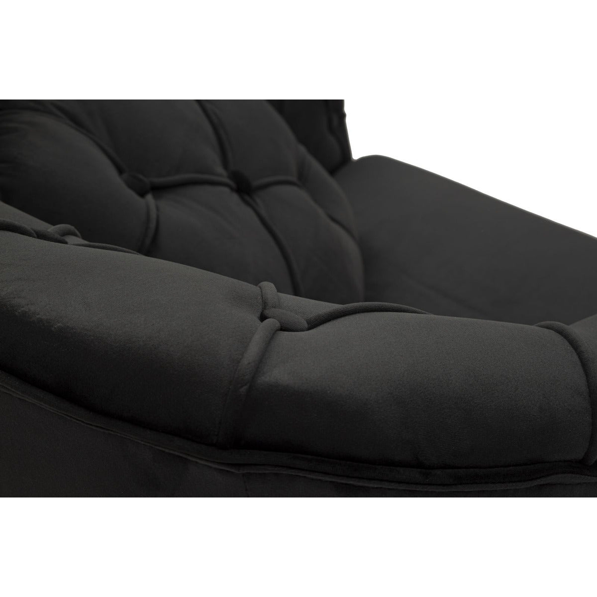 Poltrona MF897, Nero, Poliestere, 88x83x91 cm, Seven Design