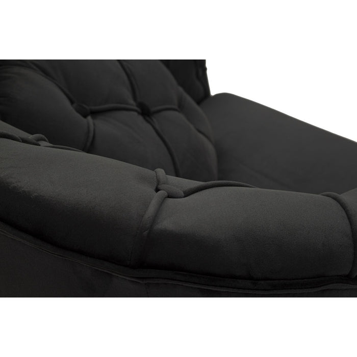 Poltrona MF897, Nero, Poliestere, 88x83x91 cm, Seven Design