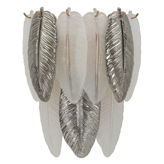 Lampada a Parete MF898, Grigio, Vetro, 24x25x29 cm, Seven Design