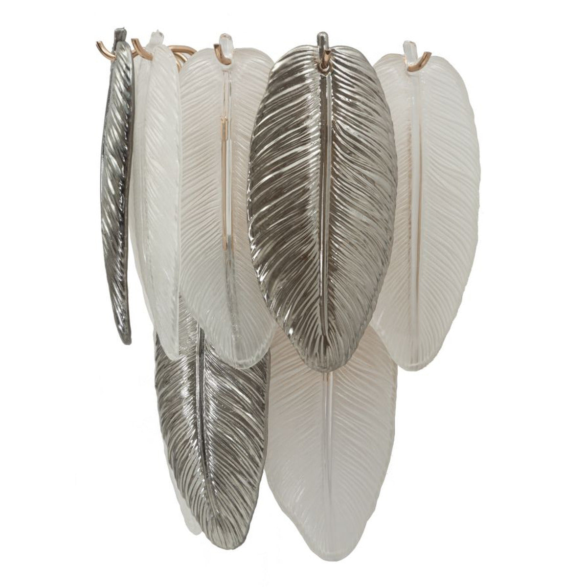 Lampada a Parete MF898, Grigio, Vetro, 24x25x29 cm, Seven Design