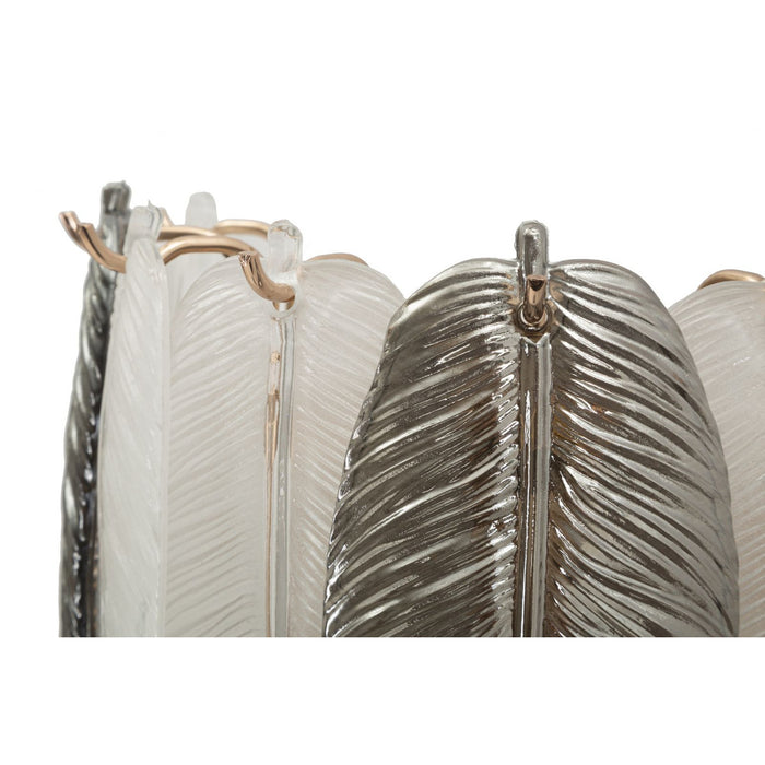 Lampada a Parete MF898, Grigio, Vetro, 24x25x29 cm, Seven Design