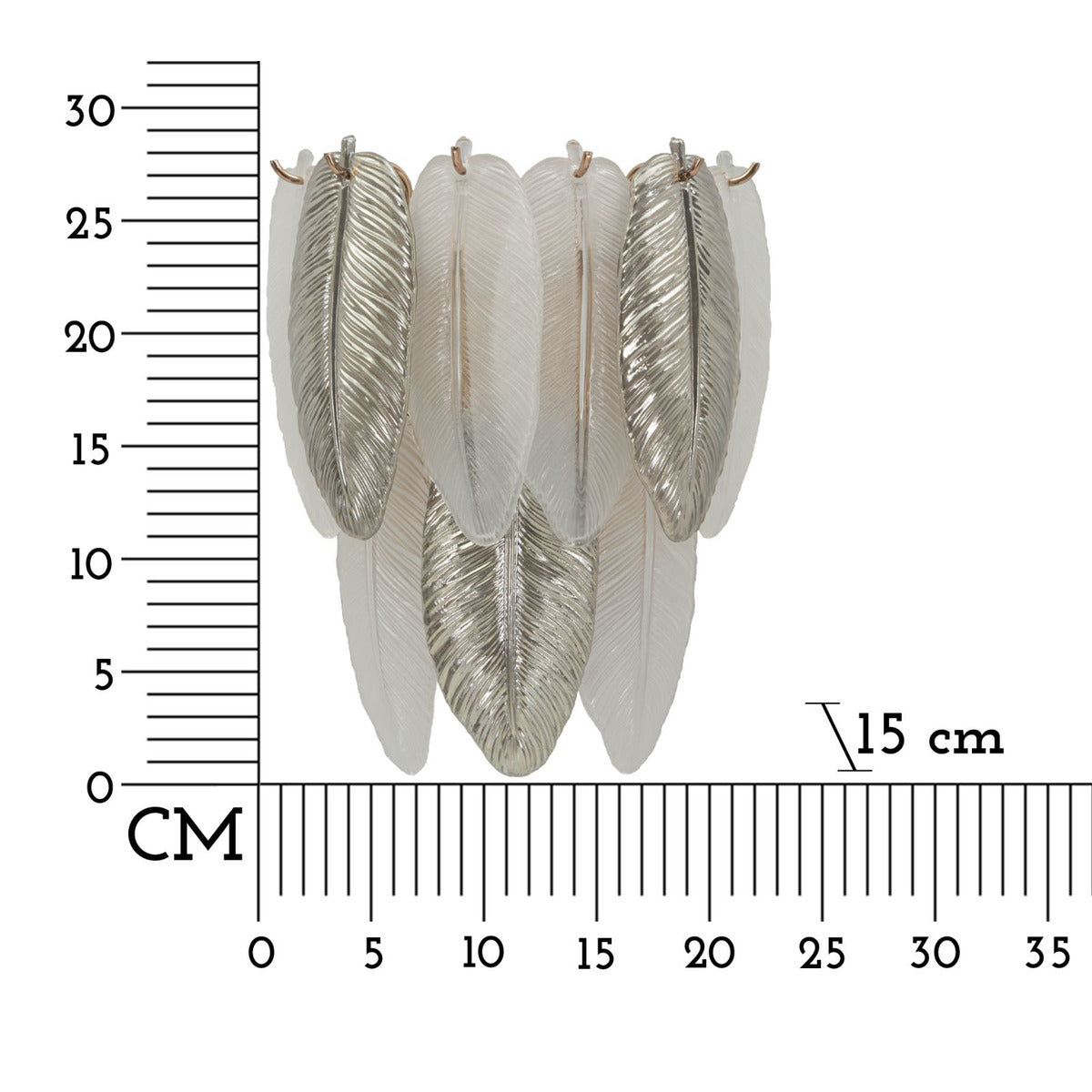 Lampada a Parete MF898, Grigio, Vetro, 24x25x29 cm, Seven Design