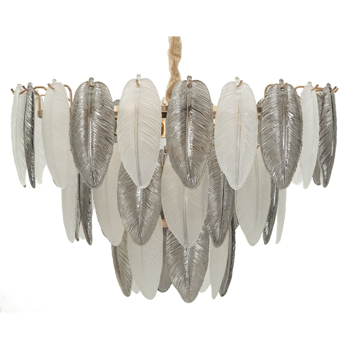 Lampada a Sospensione MF899, Grigio, Vetro, 60x60x40 cm, Seven Design